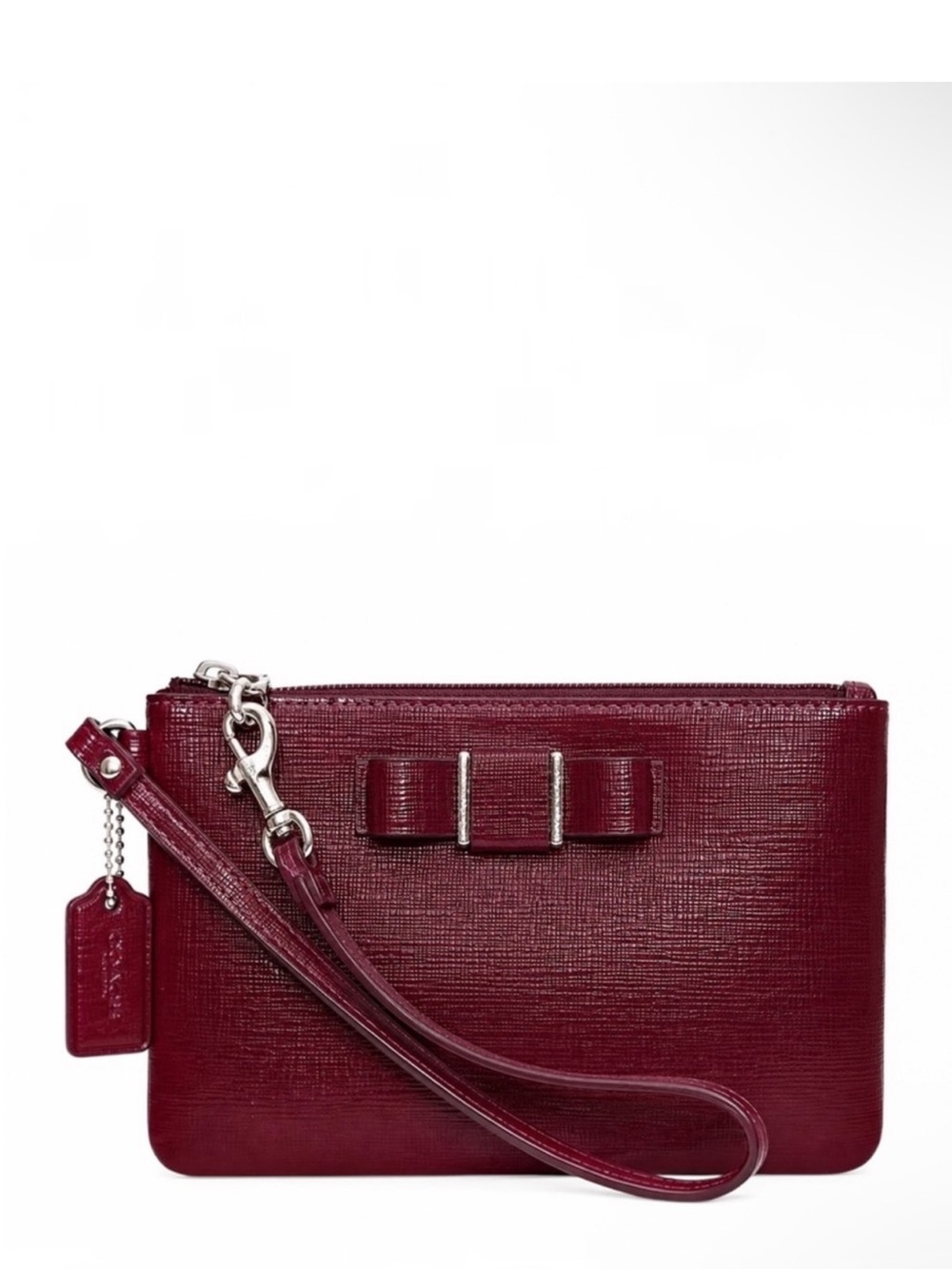 Coach Darcy Patent Bow Wristlet-Like New